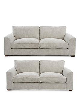 Very Home Arlo 3 Seater + 2 Seater Fabric Sofa Set (Buy &Amp; Save!) - Made To Order In The Uk