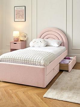 Very Home Rainbow Children'S Single Bed Frame With Drawers And Mattress Options (Buy And Save!) - Pink - Fsc&Reg; Certified - Bed Frame With Standard Mattress