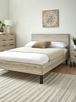 Very Home Harlem Double Bed - Fsc&Reg; Certified - Bed Frame With Microquilt Mattress