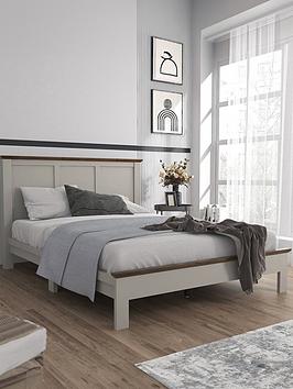 Very Home Crawford Wooden Bed With Mattress Options (Buy &Amp; Save!) - Bed Frame With Microquilt Mattress