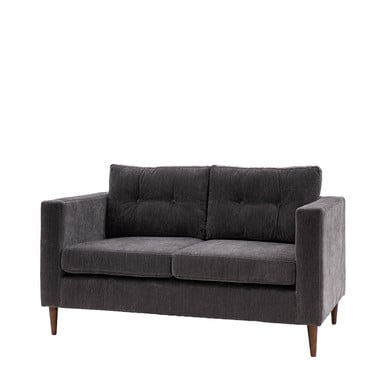 Gallery Direct Whitwell Charcoal Fabric 2‐Seater Sofa – Modern