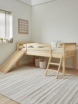 Very Home Novara Mid Sleeper Bed With Slide - With Mattress Options (Buy &Amp; Save!)  - Bed Frame Only