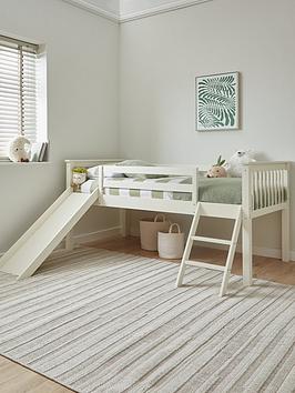 Very Home Novara Mid Sleeper With Slide With Mattress Options (Buy &Amp; Save!) - White - Fsc&Reg; Certified - Bed Frame Only