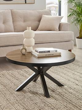 Very Home Oslo Round Coffee Table - Oak/Black - Fsc&Reg; Certified
