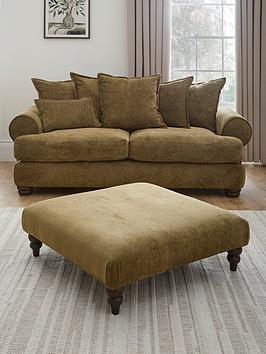 Very Home Amersham 3 Seater Fabric Sofa + Footstool - Made To Order In The Uk