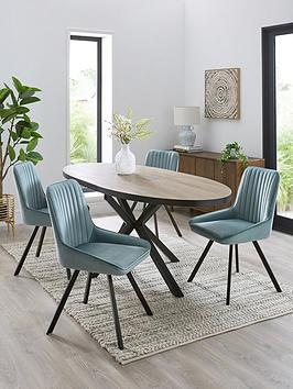 Very Home Oslo Extending 160-200Cm Dining Table &Amp; 4 Marlow Chairs