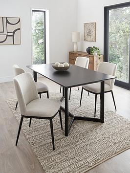 Very Home Ari 150Cm Dining Table &Amp; 4 Willow Chairs - Fsc&Reg; Certified