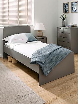 Very Home Aspen Children'S Single Bed With Mattress Options (Buy &Amp; Save!) - Grey Oak - Bed Frame Only