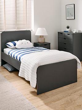 Very Home Aspen Children'S Single Bed With Mattress Options (Buy &Amp; Save!) - Grey - Bed Frame With Premium Mattress