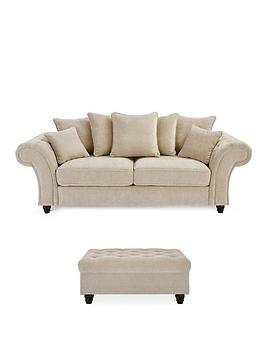 Very Home Windsor 3 Seater + Footstool
