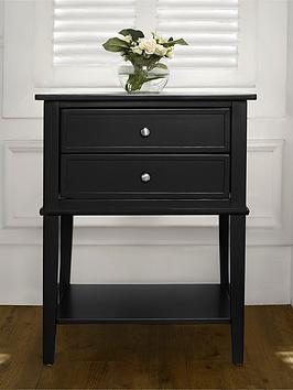 Dorel Home Franklin Accent Table With 2 Drawers Black