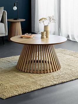 Julian Bowen Ollie Slatted Coffee Table - Natural Oak