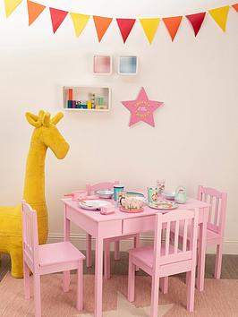 Premier Housewares Kids 5 Piece Pink Table And Chair Set