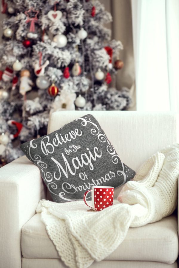 Chenille Christmas  Cushion Cover | Bed Sava