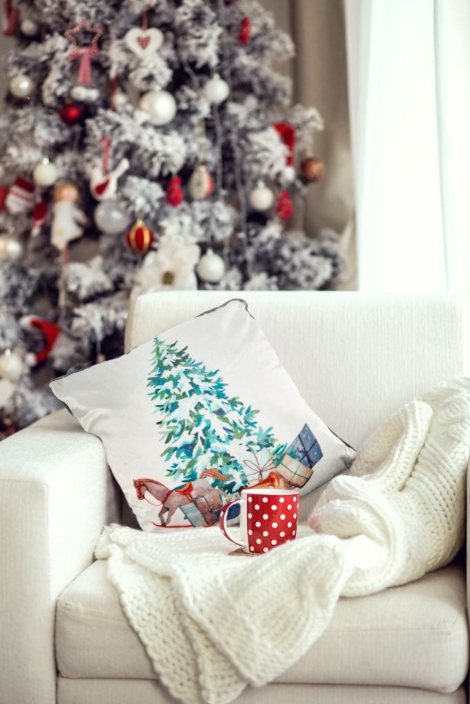Xmas Present Print - Cushion Cover