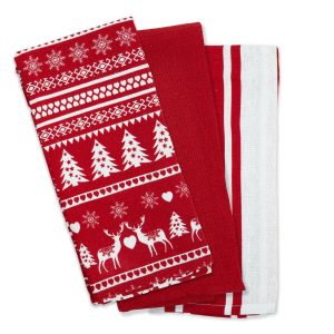 Xmas 3PK Kitchen Tea Towel | Bed Sava