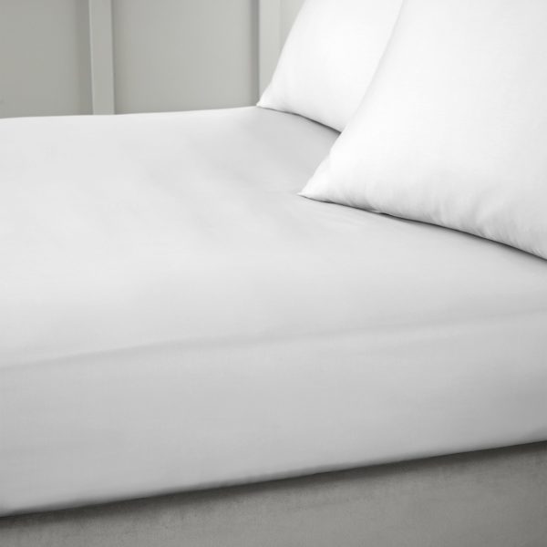 Bianca 400 Thread Count Cotton Sateen Single Fitted Sheet | Bed Sava