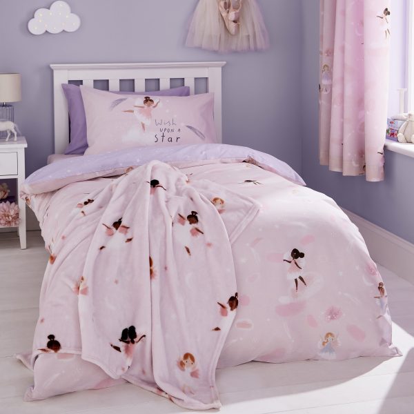 Catherine Lansfield Dancing Fairies Reversible Duvet Cover Set with Pillowcases | Bed Sava