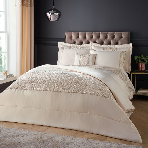 Catherine Lansfield Deco Sequin Duvet Cover Set with Pillowcases | Bed Sava