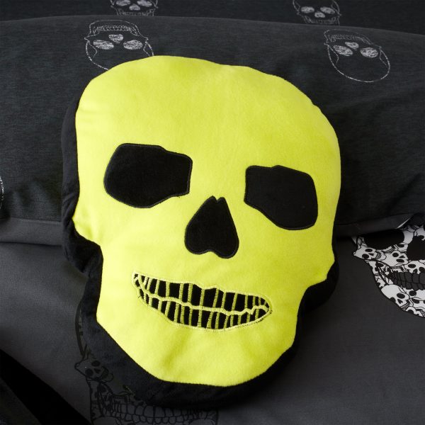 Catherine Lansfield Kids Skull Shaped Cushion | Bed Sava
