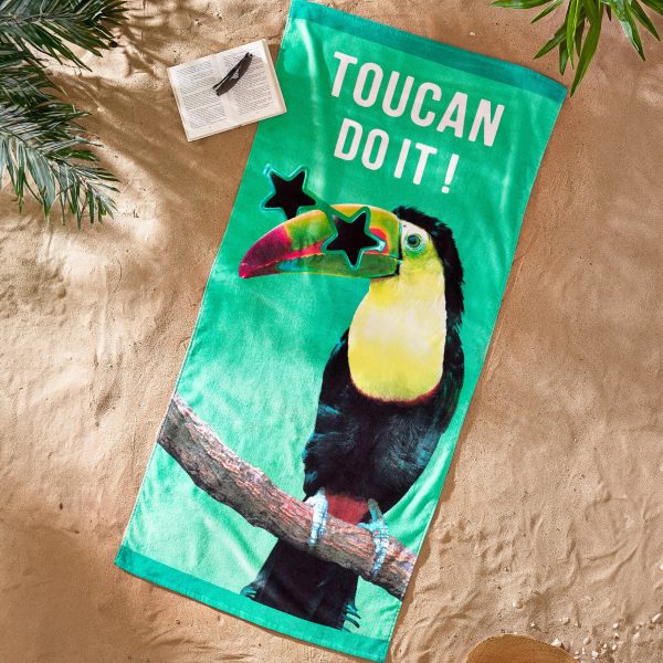 Catherine Lansfield Toucan Do It Cotton Beach Towel | Bed Sava