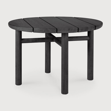 Ethnicraft Black Outdoor Coffee Table Teak Quatro Small