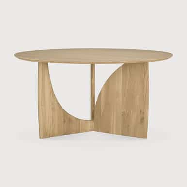 Ethnicraft Oak Geometric Dining Table