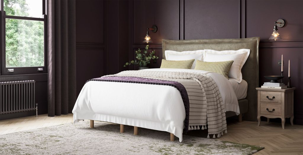 Sleepeezee Canterbury Headboard - Camel Chenille, Double