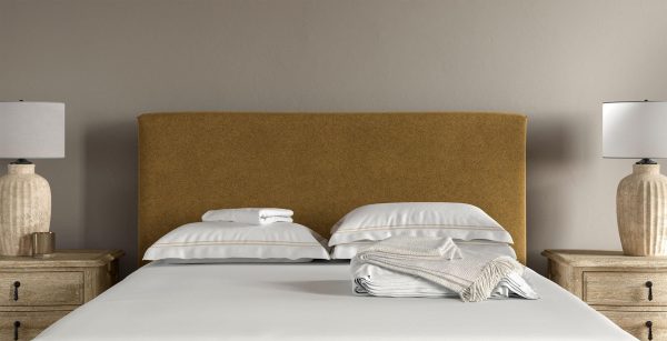 Sleepeezee Pembury Headboard  Mustard Bouclé King | Bed Sava