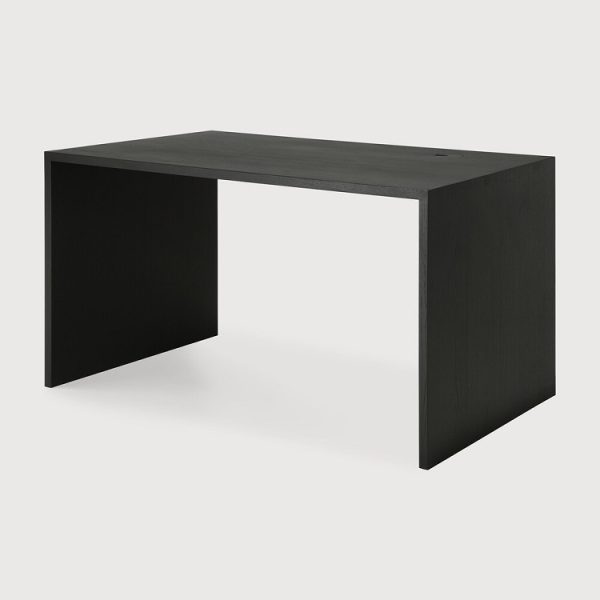 Ethnicraft Oak U Black Office Desk small | Bed Sava