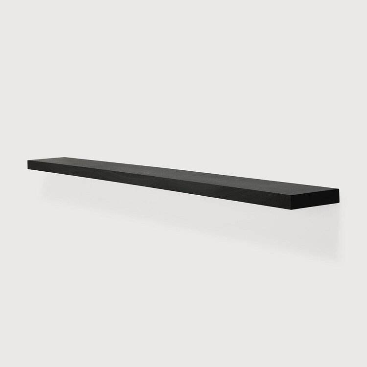 Ethnicraft Solid Black Oak Shelf size & price:w210 d22 h5 cm