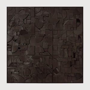 Ethnicraft Bricks Wall Art  Black 100 x 100 cm | Bed Sava