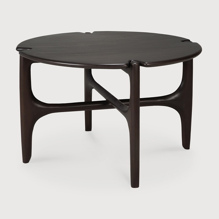Ethnicraft Dark Mahogany PI Coffee Table medium 65x65x41cm