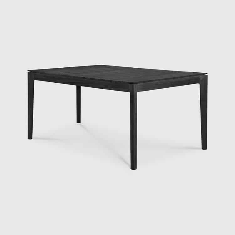 Ethnicraft Bok Black Outdoor Dining Table Teak 162 x 80 x 76