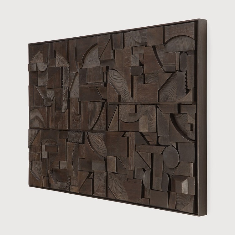 Ethnicraft Bricks Wall Art - Brown 90 x 60 cm