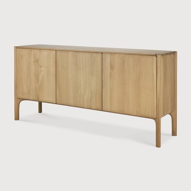 Ethnicraft PI Oak Sideboard with Rounded Corners width 174 depth 45 height 83cm