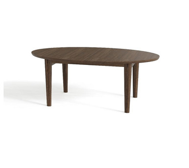 Walnut Extending Dining Table - Skovby Ellipse 78 medium+2 extra leaves