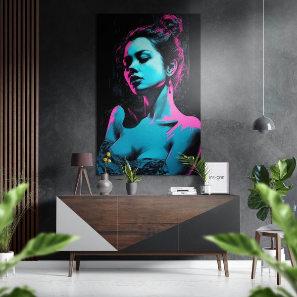 Woman Brushed Aluminium Dibond Wall Art | Bed Sava