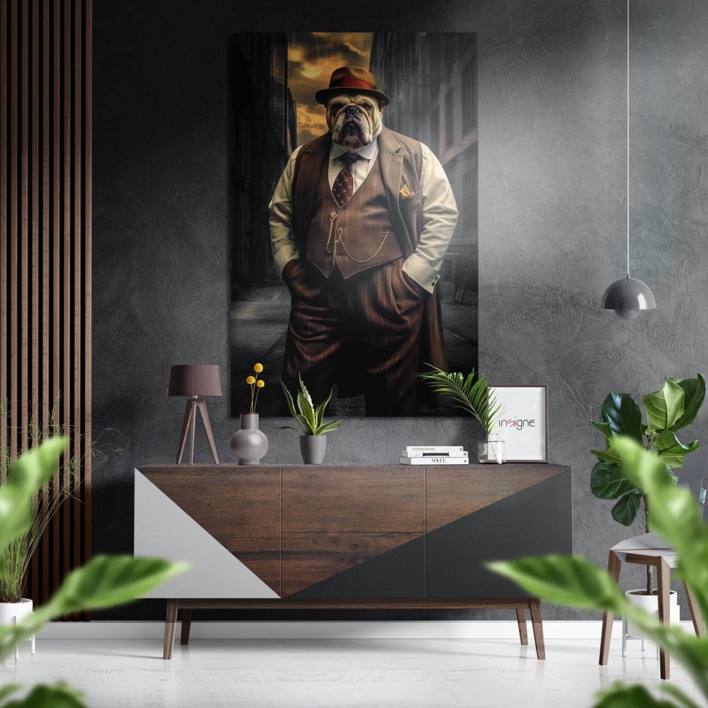 Inspector Dog Brushed Aluminium Dibond Wall Art