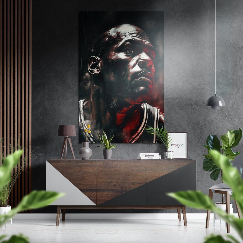 Michael Jordan Brushed Aluminium Dibond Wall Art