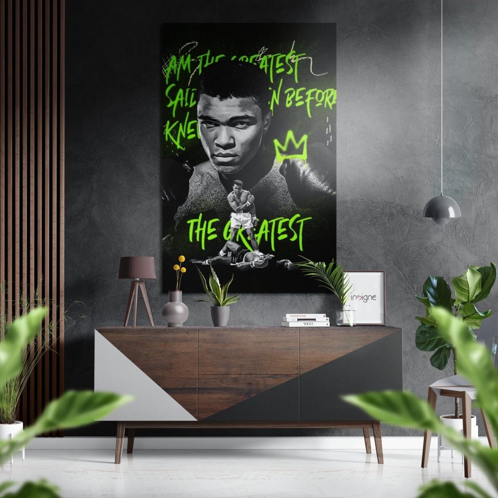 Muhammad Ali Brushed Aluminium Dibond Wall Art