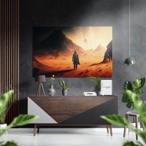 Another Planet Brushed Aluminium Dibond Wall Art | Bed Sava