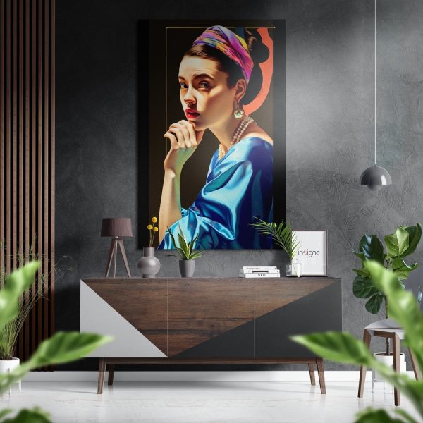 Girl with a Pearl Earring Brushed Aluminium Dibond Wall Art | Bed Sava