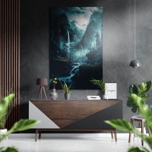 River Brushed Aluminium Dibond Wall Art | Bed Sava