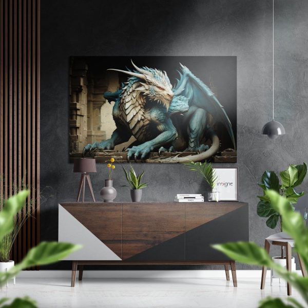 Dragon Brushed Aluminium Dibond Wall Art | Bed Sava