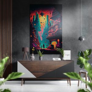 Dreamland Brushed Aluminium Dibond Wall Art | Bed Sava