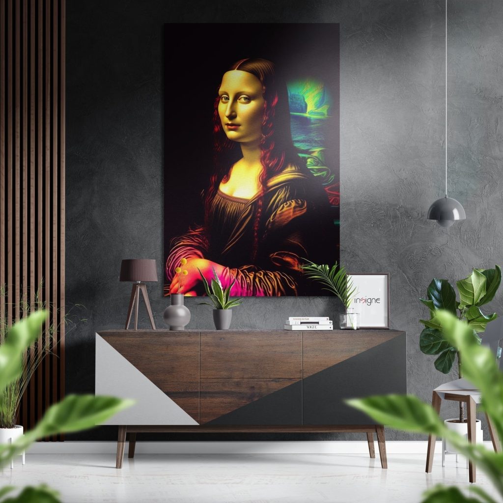 Mona Lisa Brushed Aluminium Dibond Wall Art