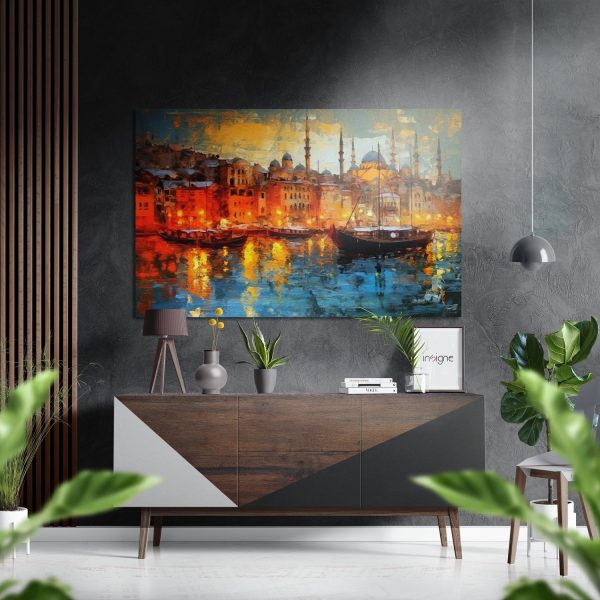 Istanbul Brushed Aluminium Dibond Wall Art | Bed Sava