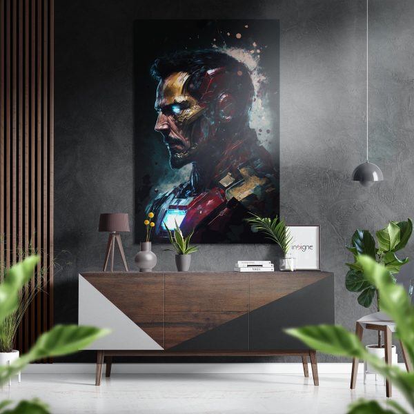 Iron Man Brushed Aluminium Dibond Wall Art | Bed Sava