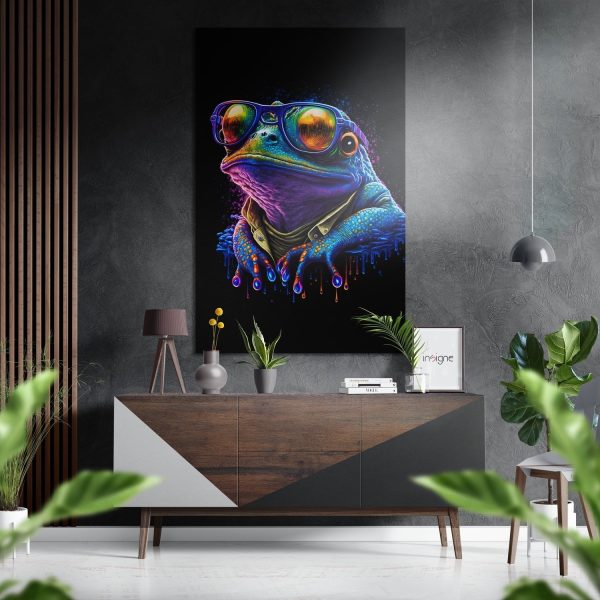 Frog Brushed Aluminium Dibond Wall Art | Bed Sava